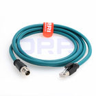 Flexibles Kabel des Ethernet-M12, X-kodiert 8 Pole zu Schnittstellen-Cat6 abgeschirmtem Kabel RJ45 Gigabit Ethernet