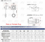 HangTon LP20 5A 10 Pin-Verbindungsstück-wasserdichter Stempel-weiblicher Platten-Berg-Sockel