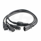 UPS-PDU-PC Netzanschlusskabel-Kabel, C14 zu 3 Erweiterungs-Kabel 60cm x C13 10A 250V 1m