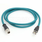 Industrielle Kamera-flexibler Ethernet-Kabel Cat6 abgeschirmter M12 8 Mann Pin Xcode zu RJ45