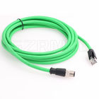 M12 Dcoded 4 männliches flexibles Ethernet-Kabel Pin zum Mann RJ45 mit industriellem Cat5e abgeschirmt