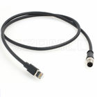 Industrielles Cat5e schirmte flexiblen Ethernet-Kabel M12 4 kodierten Mann Pin D zum Mann RJ45 ab