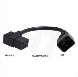 Rechtwinkliges IEC320 C19 zum C20 Netzanschlusskabel-Kabel
